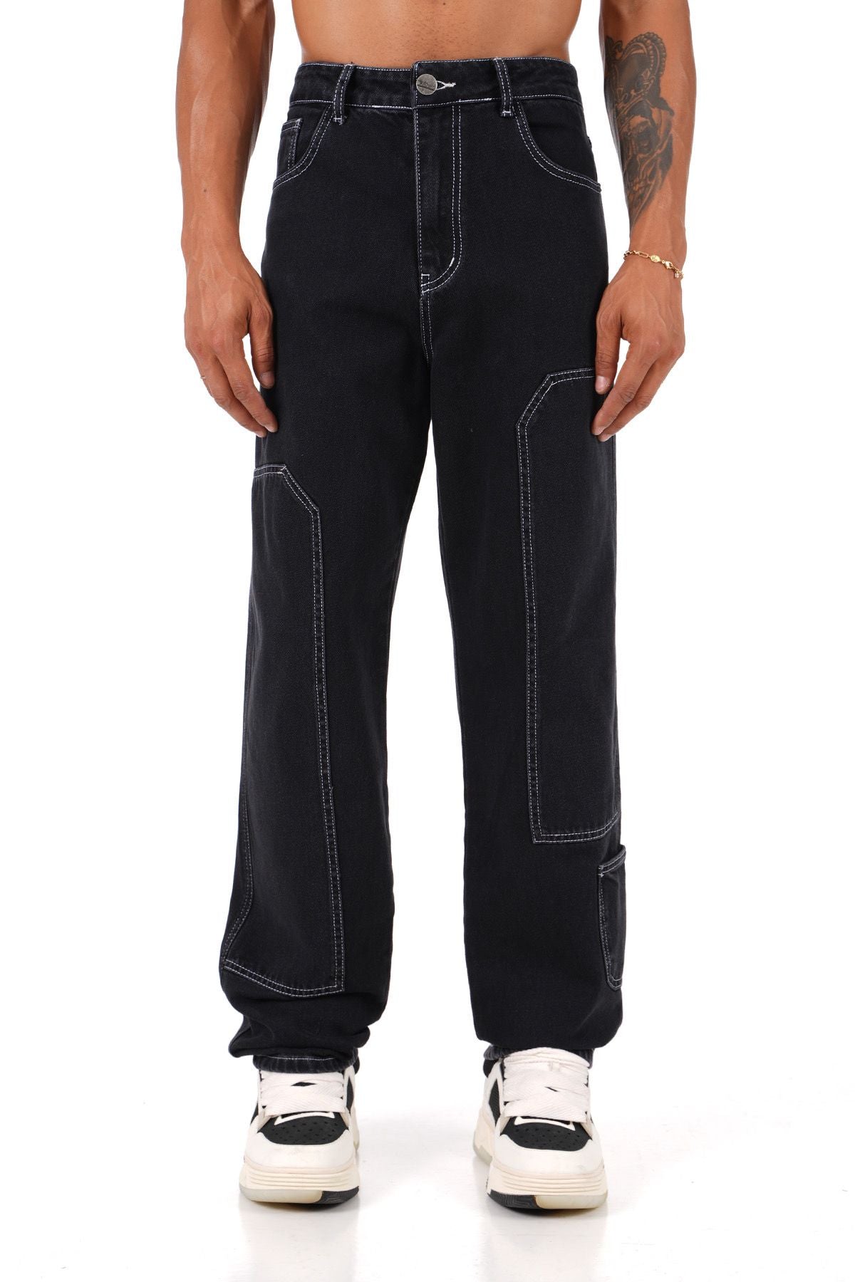 jean Baggy Noir Surpique